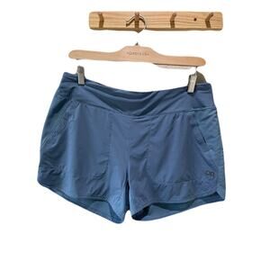 Outdoor Research OR Women’s Astro Shorts Blue Gray Hiking Outdoor 3.5" inseam  L